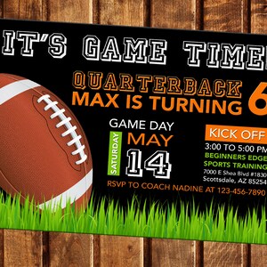 Football Birthday Invitation | Football Birthday | Sports Birthday Invitation | Birthday Invitation | Digital Invitation | Football Party