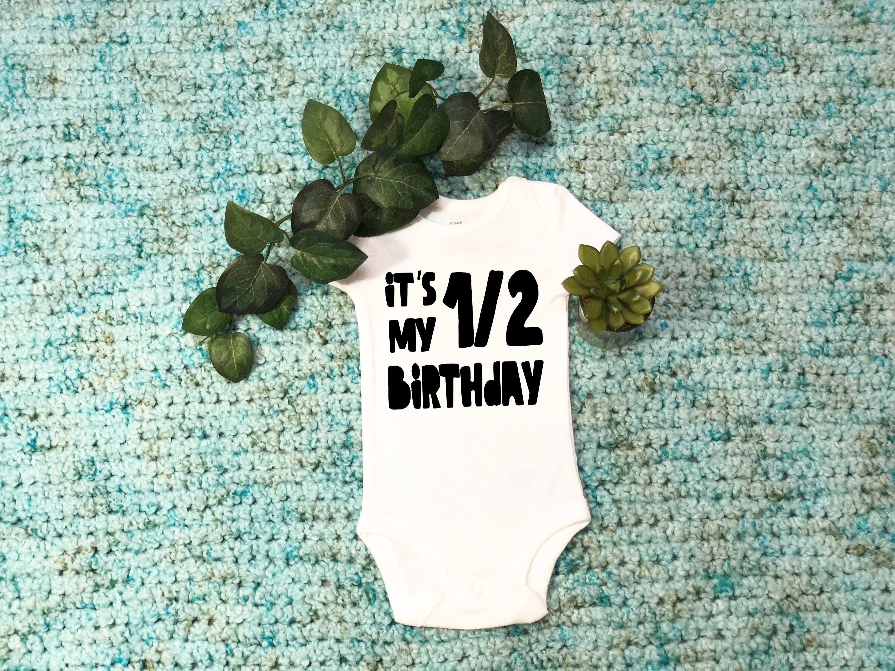 Half Birthday One Half Birthday Half Birthday Shirt 1/2 | Etsy