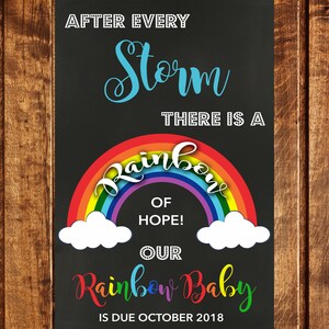 Anuncio de embarazo del bebé arco iris, revelación del embarazo del bebé del arco iris, anuncio del bebé del arco iris, nuevo póster digital del embarazo del bebé