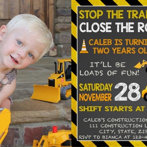 Dump Truck Birthday Invitation, Construction Birthday Invitation, Construction Party, Construction Birthday, Construction Invitation, Boys image 3