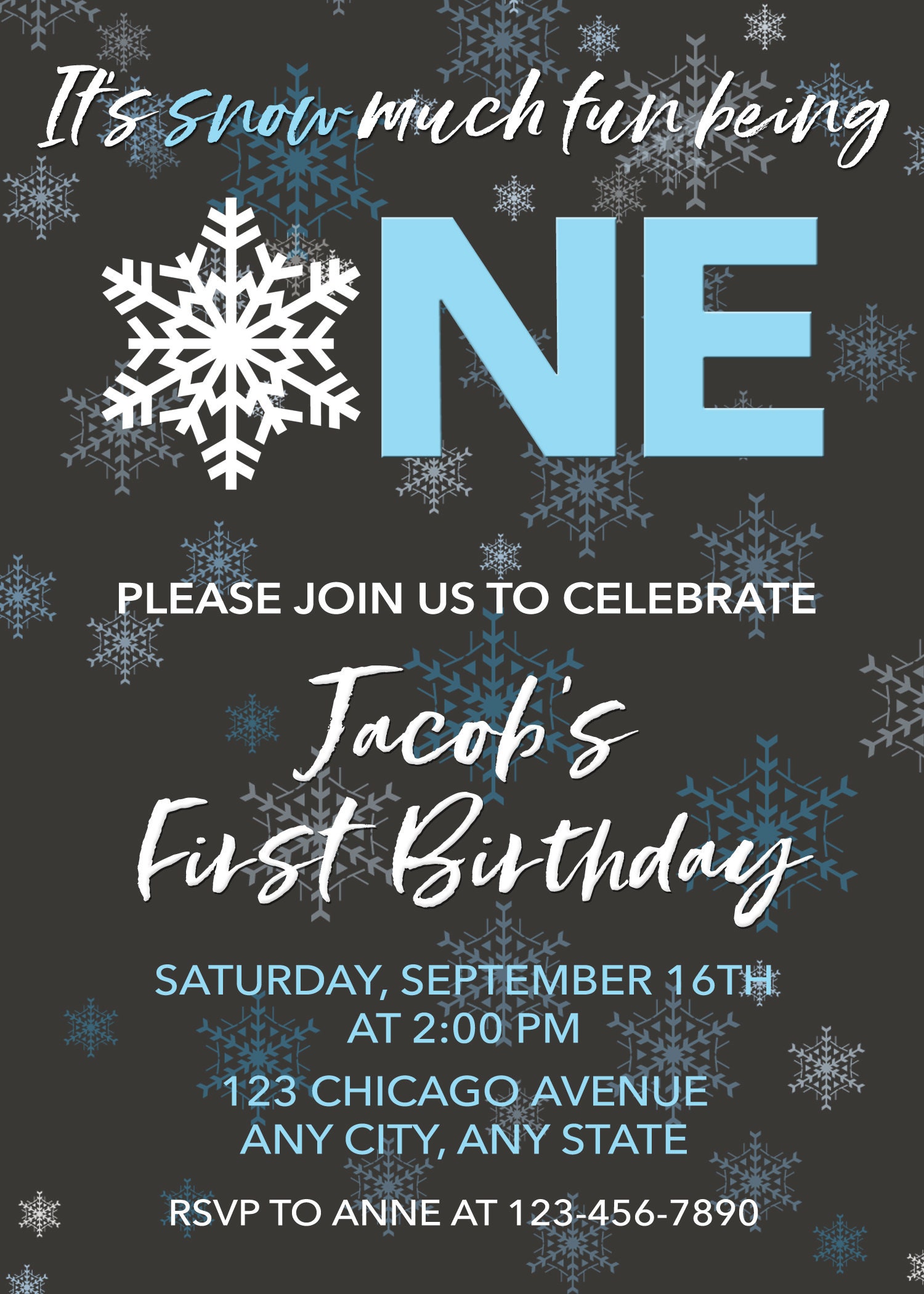 Snow Much Fun to Be One Invitation, First Birthday Invitation, 1st  Birthday, Winter Onederland, Winter Birthday Invitation, Girl Birthday -  Etsy