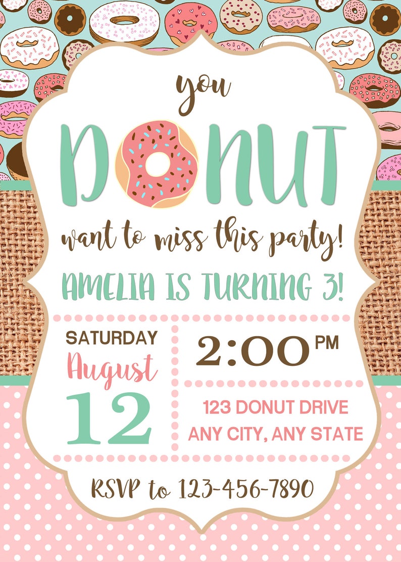 donut-invitation-donut-party-birthday-invitation-donut-etsy