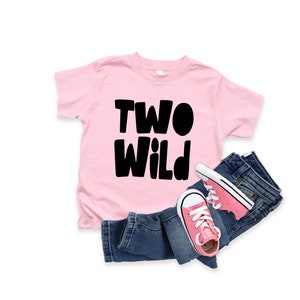 Two wild Birthday T-Shirt, Birthday Girl Shirt, Two Year Old Birthday Shirt, 2nd Birthday, Second Birthday, Kids Birthday Shirt, Number 2