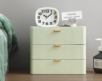 Simple Solid Color Set of Drawers - Multifunctional Pen Holder Pencil Stand Desktop Storage Brushes Holder Stationery Office Desk Organizer