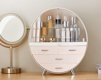 Large Cosmetic Storage Box - Waterproof Dustproof Desktop Beauty Makeup Organizer Skin Care Storage Drawer