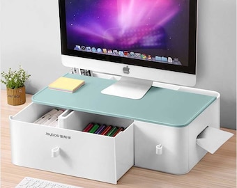 Multifunctional Desktop Monitor Stand - Computer Screen Lifting Base Sturdy Stand With Storage JBS 54