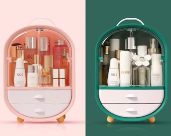 Large Cosmetic Storage Box - Waterproof Dustproof Desktop Beauty Makeup Organizer Skin Care Storage Drawer