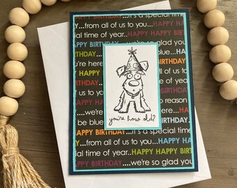 Funny Dog Birthday Card | You're How Old?