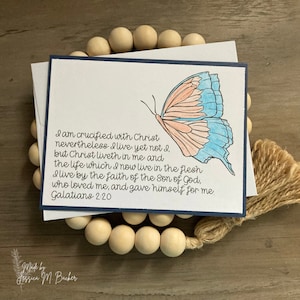 KJV | Christ Liveth In Me Galatians 2:20 | Scripture Verse Greeting Card | Any Occasion Card | Friendship Encouragement Card