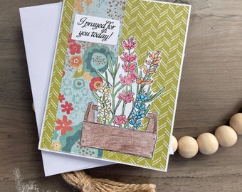 Secret Sister Encouragement Card | I Prayed For You Today | Friendship Greeting Card