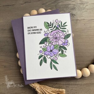 Love Beyond Degree Purple Hymn Card: Floral Friendship Greeting Card