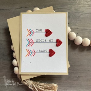 You Stole My Heart Greeting Card | Valentine&#39;s Day Card | Anniversary Card | Any Occasion Card