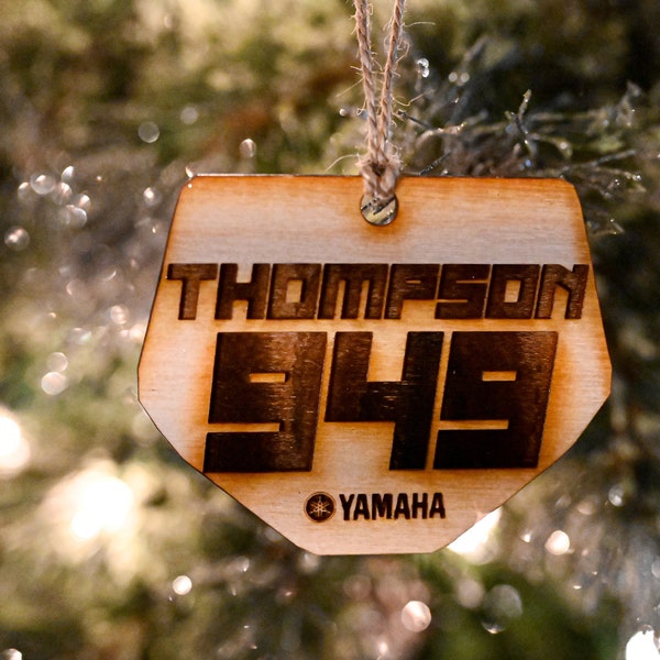 Personalized Motocross Number Plate  Ornament Gift