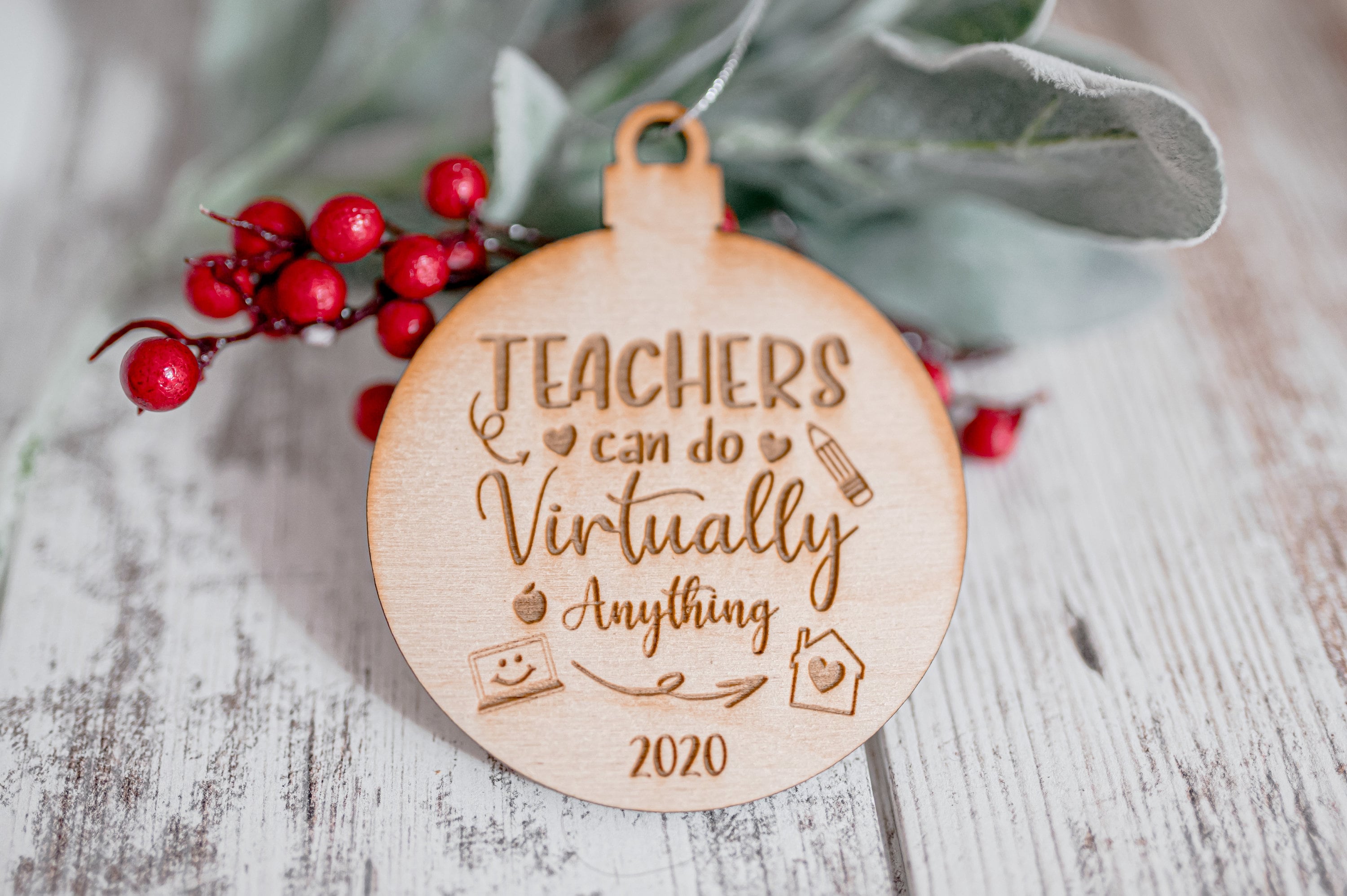 Teacher Quarantine Christmas Ornament Teacher Gift Preschool Teacher Gift Ideas  Kindergarten Teacher Gift Virtual Teacher Gift