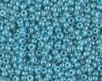 11-2470 Opaque Turquoise Green Luster MIYUKI 11/0 Seed Beads 10 grams, (approx 110 beads per gram)