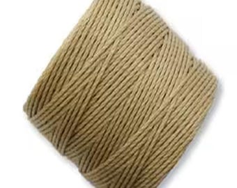 S-Lon BRONZE Superlon #18 BRONZE Twisted Nylon Bead Cord 77 Yard Spool Bobbin