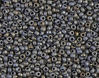 Miyuki 2002 Matt Metallic Silver Grey 11/0 seed beads, 10 grams