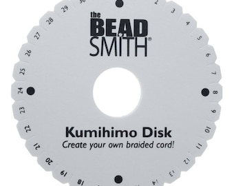 Kumihimo Braiding Disc by The Beadsmith, for round braiding,Jewely designs and illustrated instructions included, BK1953