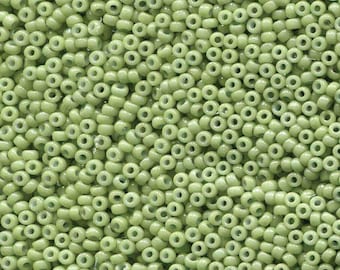 Miyuki 4473 Duracoat Opaque Dyed Spring Green (Fennel) 11/0 Seed Bead, 10 grams
