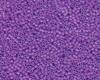 DB1379 Opaque Red Violet, Miyuki Delica Cylinder Seed beads, 7.6 grams, 2-inch tube