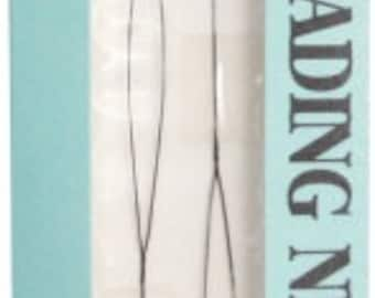 TULIP® Needles, Twisted Beading Needles, Bead Crochet,Stringing needles, flat hanging package, flexible rounded eye for strength