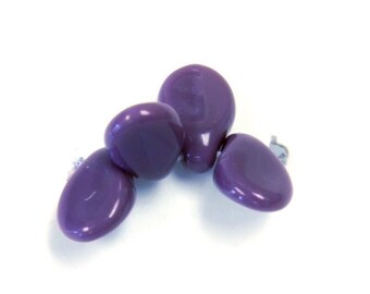 Preciosa Pip Beads: Purple Opaque Czech Glass, 5x7mm, 50 Pcs