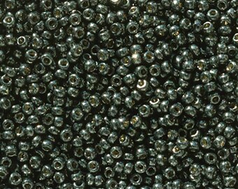 11-5107 DC GALVANIZED Black Moss MIYUKI 11/0 Seed Bead 10 grams (approx 1100 beads)