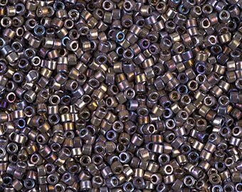 DB542 Amethyst Gold Iris (Palladium Plate AB, DB509), 11/0 delica beads, 8.2 grams