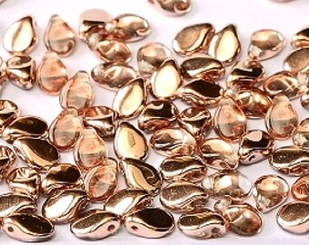 Preciosa Pip™ Crystal Capri Gold beads, 5 x7 mm, 50 beads, clear hanging tube