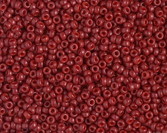 11-4469 DC Opaque Jujube dyed, maroon, red, MIYUKI 11/0 Seed Bead 10 grams (approx 1100 beads)