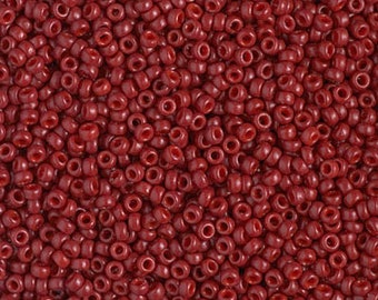 11-4469 DC Opaque Jujube dyed, maroon, red, MIYUKI 11/0 Seed Bead 10 grams (approx 1100 beads)