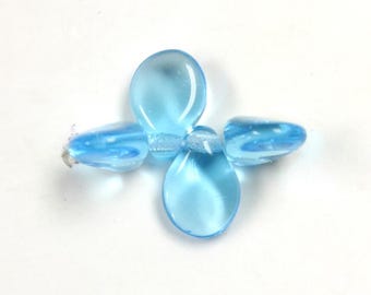 Preciosa Pip™ AQUA BLUE Transparent pip beads, 5x7mm, 50 beads