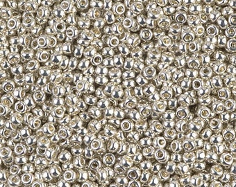 11-1051 GALVANIZED SILVER MIYUKI 11/0 Seed Beads 10 grams (approx 110 beads per gram)