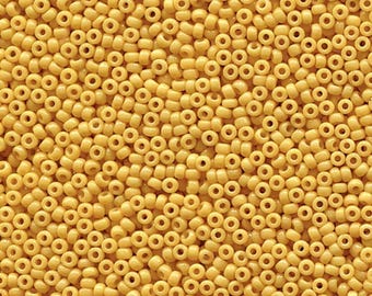 11-4452 DC Opaque Banana dyed MIYUKI 11/0 Seed Bead 10 grams (approx 1100 beads)