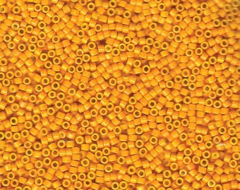 DB651 Opaque Squash Dyed, Miyuki Delica Cylinder beads, 7.8 grams