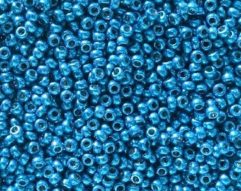 11-5116 DC GALVANIZED Deep Aqua Blue MIYUKI 11/0 Seed Bead 10 grams (approx 1100 beads)