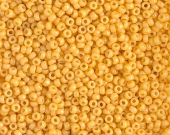 11-4452 DC Opaque Banana dyed MIYUKI 11/0 Seed Bead 10 grams (approx 1100 beads)