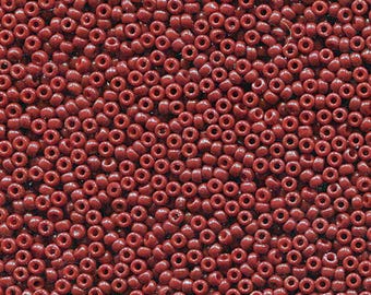 11-4469 Duracoat Opaque Jujube dyed red, maroon, Miyuki 11/0 Seed Bead 10 grams (approx 1100 beads)