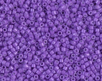 DB1379 Opaque Red Violet, Miyuki Delica Cylinder Seed beads, 7.6 grams, 2-inch tube