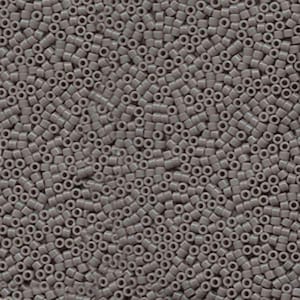 DB0731 Opaque Gray, Miyuki Delica Cylinder Seed beads, 7.6 grams, 2-inch tube
