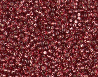 Miyuki 4270 Duracoat Silver Lined Magenta 11/0 seed beads, 10 grams