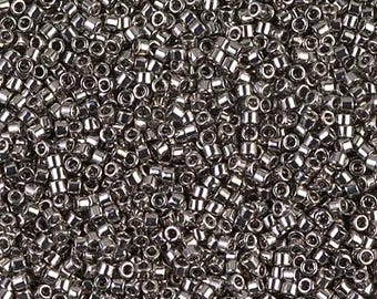 DB-0021 Nickel Plated, 11/0 Delica Miyuki Cylinder beads, 7.6 grams approx.
