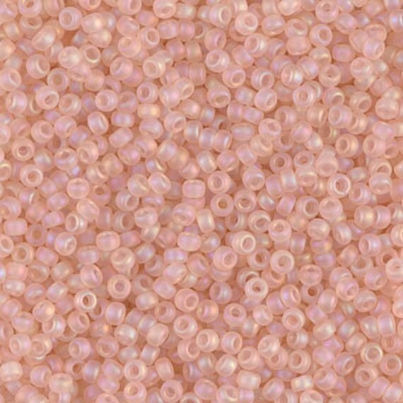 Miyuki Size 11 Seed Beads Opaque Pink 8.5 Grams Tube