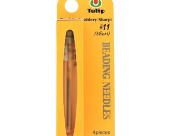 TULIP® Needles, 11 SHORT, 4 needles, corked clear vial, Japanese nickel-plated steel, flexible and strong