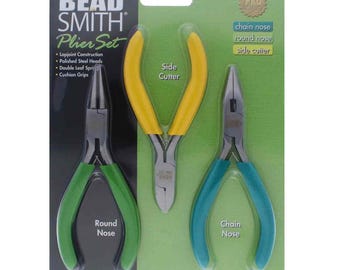 Beadsmith 3-Piece Plier Set: Jewelry Making Tool Kit