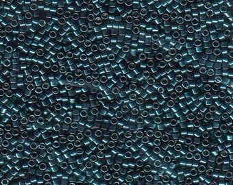 DB0451 Galvanized Dark Steele Blue, Miyuki Delica Cylinder Seed beads, 7.6 grams, 2-inch tube