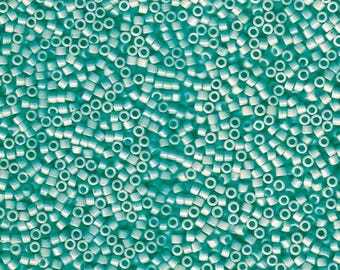 DB1136 Opaque Sea Opal, Miyuki Delica Cylinder beads, 7.8 grams