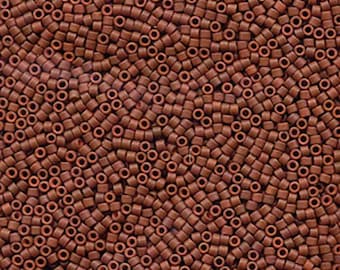 DB794 Matt OP Sienna Brown Dyed, Miyuki Delica Cylinder beads, 7.8 grams