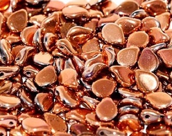 Preciosa Pip™ Jet SUNSET FULL beads. 5 x 7mm, 50 beads, clear hanging tube