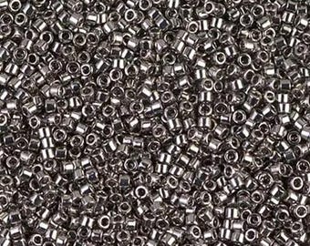 DB21 Nickel Plated, 11/0 Delica Miyuki Cylinder beads, 7.8 grams approx.
